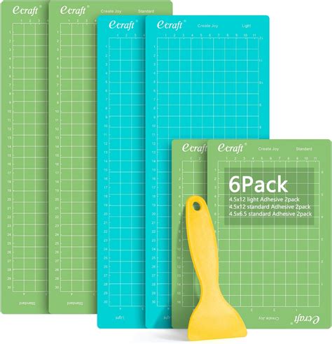 Cricut Joy StandardGrip Machine Mat 1-pack (4.5x6.5"); Secure medium-weight materials, including Adhesive-Backed Deluxe Paper, and Infusible Ink™ Transfer Sheets; For Cricut Joy™ only; Make fun and functional projects like gift tags, T-shirts, coasters, and so much more